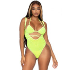 Haut de bikini cache-cœur strass et body bretelles — vue principale