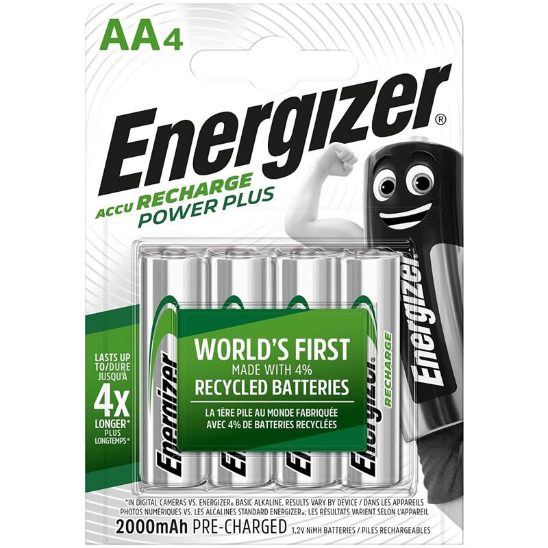 Piles rechargeables AA Energizer Recharge Power Plus — vue principale