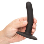 Emballage Calexotics Boundless - gode noir 11,5 cm slim visible dans la fenetre du coffret, pictogrammes des caracteristiques