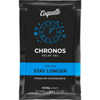 Dosette du gel retardant homme Chronos Coquette Stay Longer, format pocket premium concu pour aider a prolonger le rapport et retarder l'echeance en douceur.