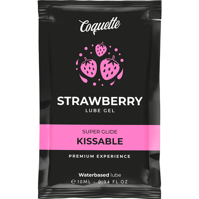 Lubrifiant gourmand base eau saveur fraise dosette — vue principale