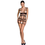 Robe corsage en résille et dentelle sensuelle — vue principale