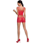 Mini-robe résille et dentelle transparente — vue rapprochée