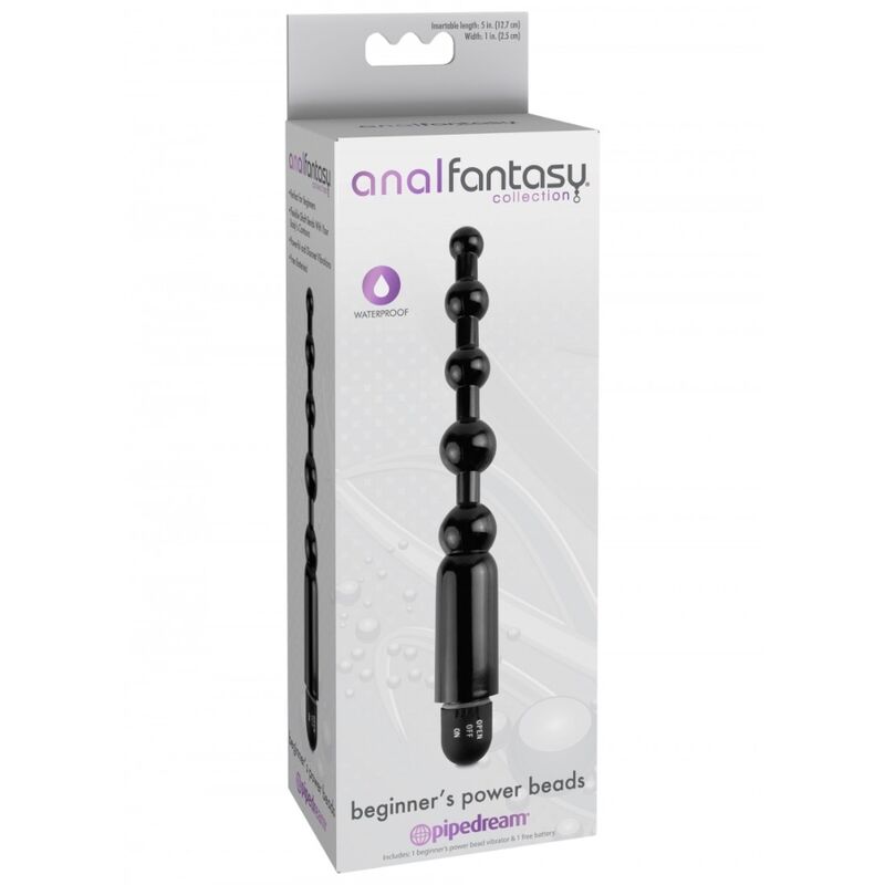Chapelet anal vibrant silicone pour débuter — vue de profil