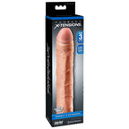 Boite Fantasy X-Tensions Perfect 3 Extension Pipedream, packaging noir présentant la gaine couleur chair réaliste au gain de longueur le plus marqué du trio.
