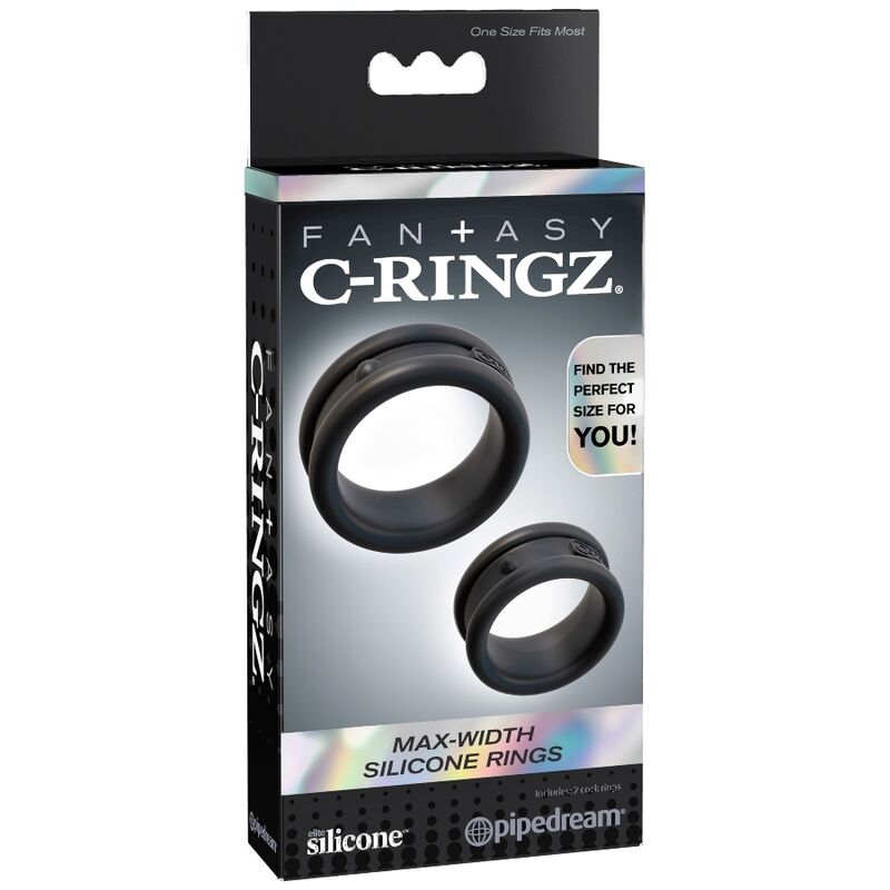 Paire d'anneaux péniens en silicone épais — vue de dos