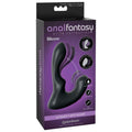 Boite Anal Fantasy Elite Ultimate P-Spot Milker présentant le stimulateur de prostate vibrant rechargeable en silicone noir, packaging violet avec pictogrammes.