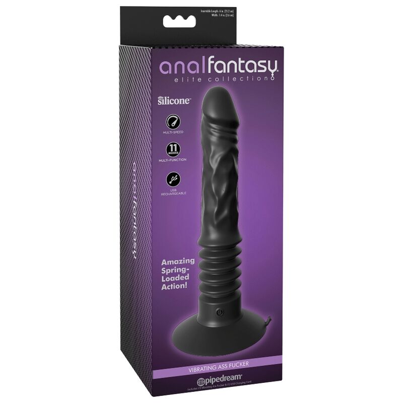 Vibrateur anal texturé avec action de poussée — détail produit