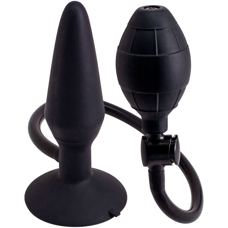 Plug anal gonflable en silicone Seven Creations — vue de profil
