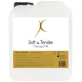 Grand bidon professionnel de lait de massage Soft & Tender, huile de massage inodore fluide rincable a l'eau, etiquette doree Massage Milk, format economique de spa
