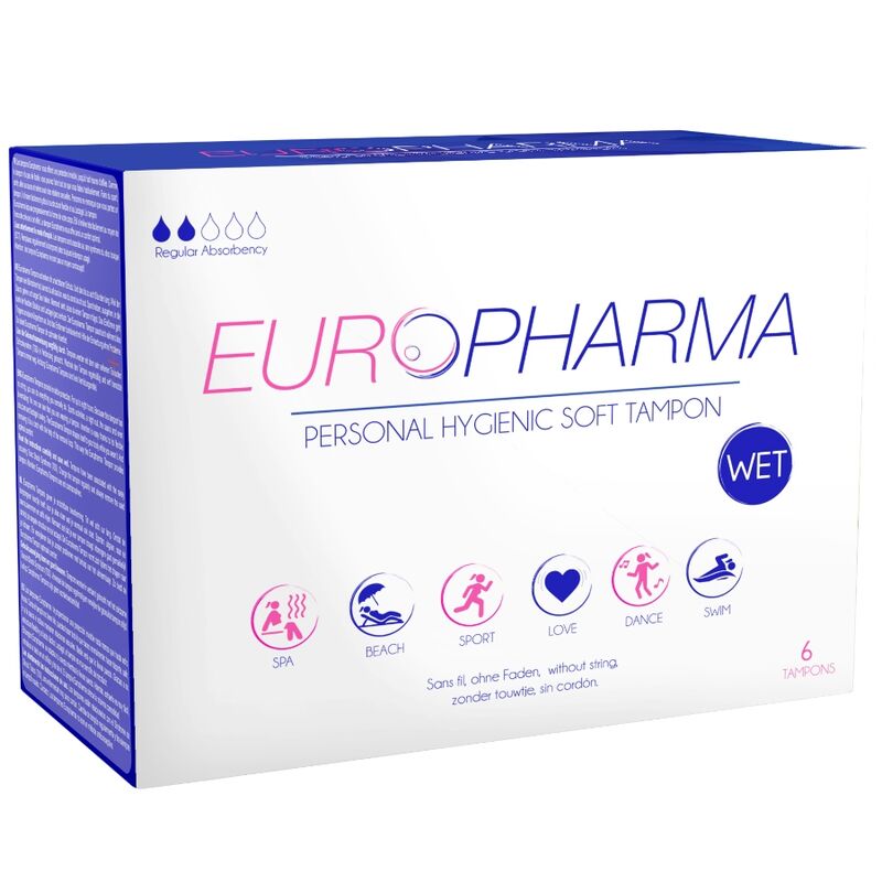 Tampons d'action sans cordon mousse polyvinylique 6 unités — vue principale