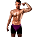 Boxer homme ajusté noir et lilas — vue principale