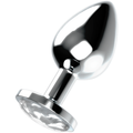 Plug anal bijou lesté à cristal décoratif — vue principale