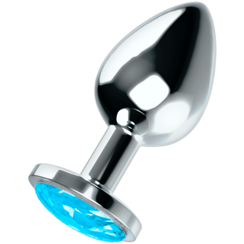 Plug anal bijou lesté à cristal décoratif — vue de profil