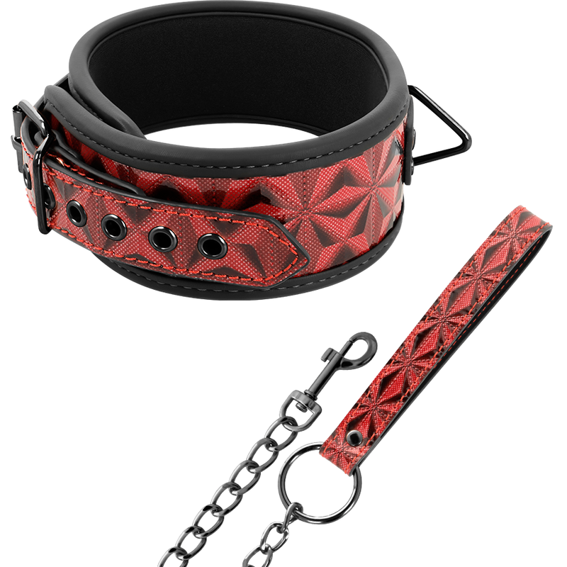 Collier de domination cuir synthétique et néoprène — vue principale