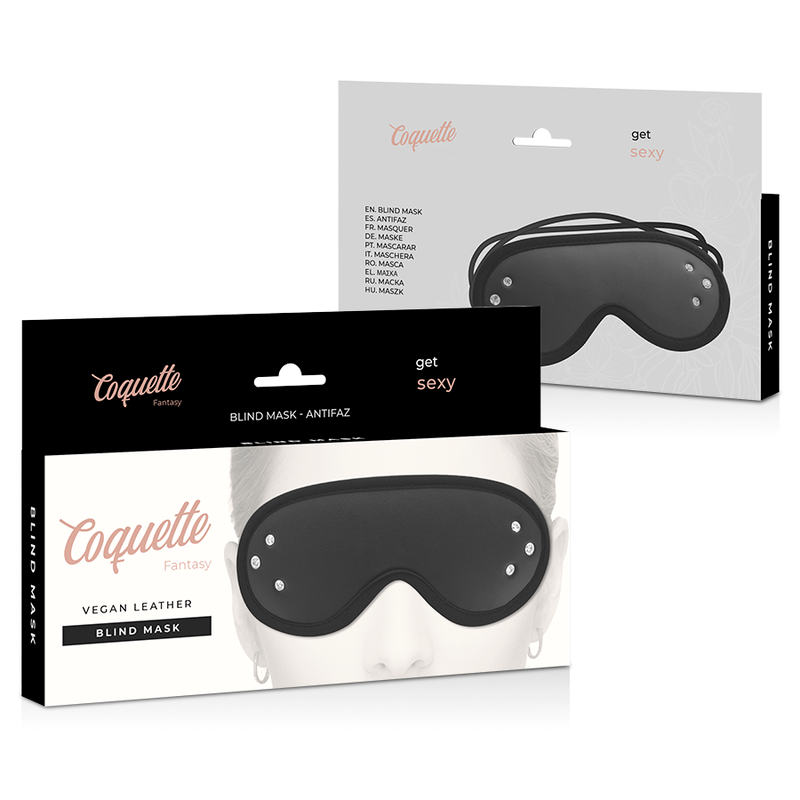 Masque fantasy cuir végan avec doublure néoprène — vue rapprochée