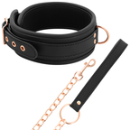 Collier de soumission cuir végan avec laisse et bracelet — vue principale