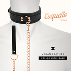 Collier de soumission cuir végan avec laisse et bracelet — emballage produit
