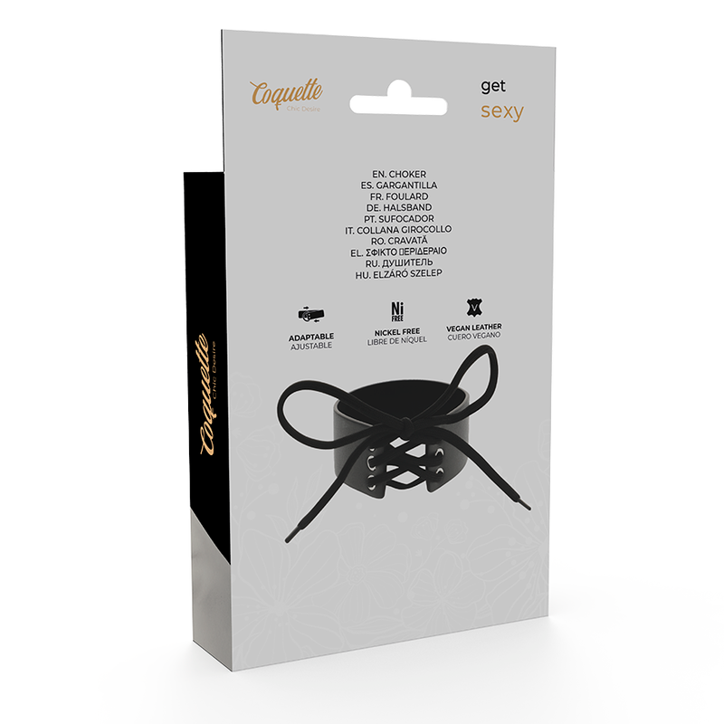 coquette chic desire ras de cou en cuir vegan
