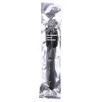 Douche anale rétractable All Black sous blister Silicone Anal Douche, canule noire de 27 cm a embout perlé, adaptateur universel pour une hygiène intime facilitée.
