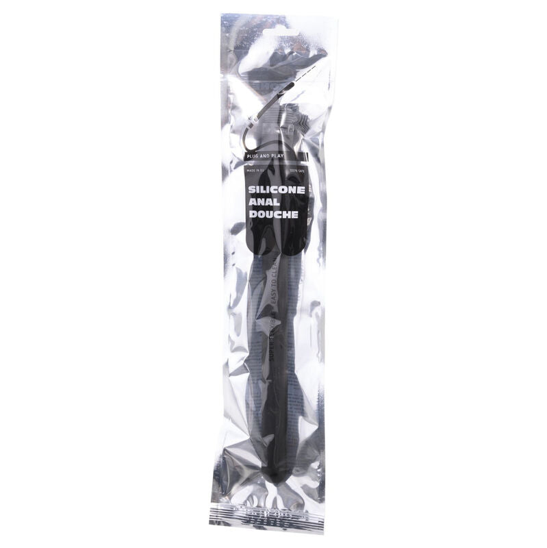all black douche anal retractable silicone 27 cm