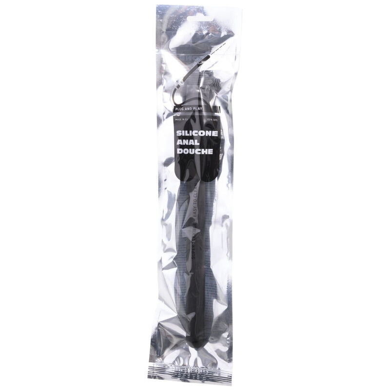 all black douche anal en perles silicone 27 cm
