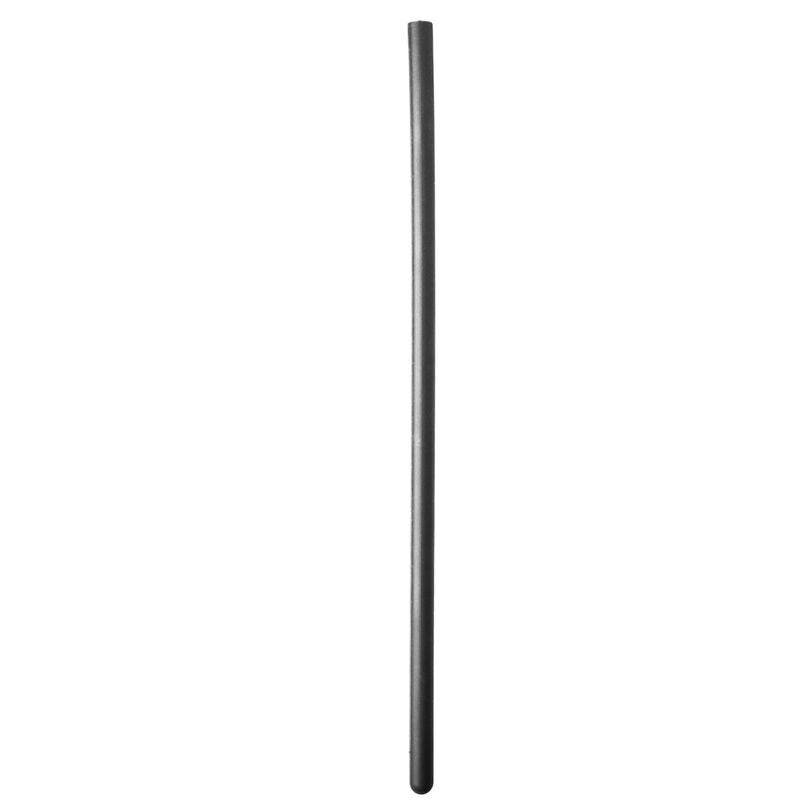 Sonde urétrale All Black en silicone souple noir de 24 cm, vue de face sur sa tige lisse de 8 mm de diamètre, calibre légèrement supérieur pour les amateurs expérimentés.
