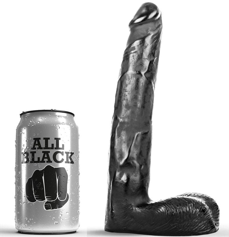 Gode réaliste silicone All Black — vue principale