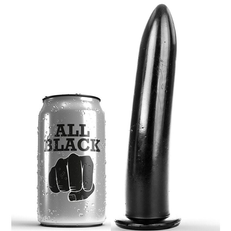 Gode anal et vaginal silicone All Black — vue principale
