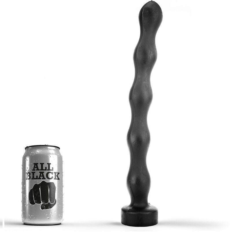 Plug anal balle All Black silicone — vue principale