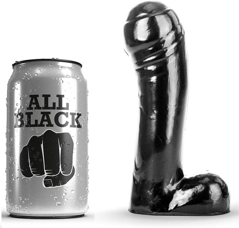 Gode en silicone noir lisse — vue principale