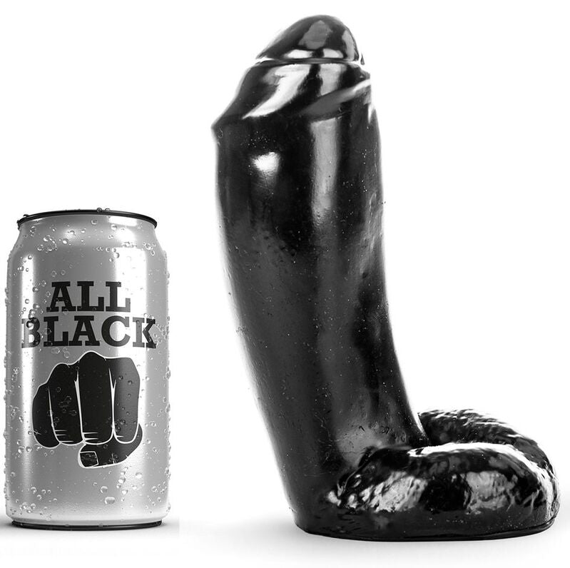 Gode réaliste silicone All Black — vue principale