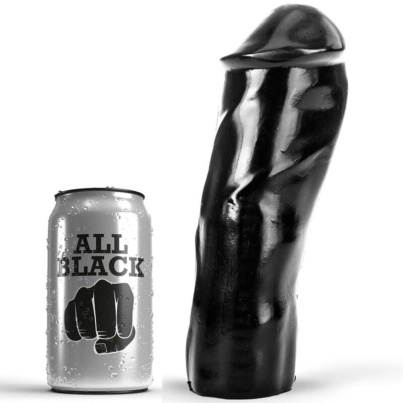 Gode réaliste All Black silicone — vue principale