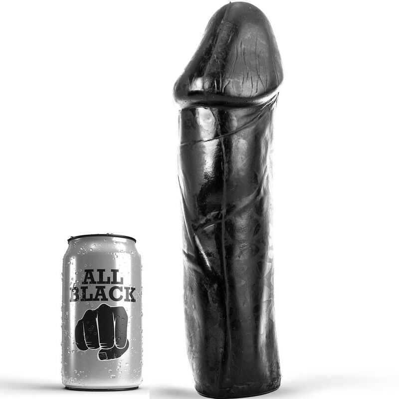 Grand dong noir sans testicules tige ferme — vue principale