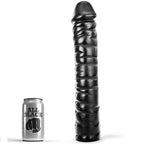 Gode XXL nervuré noir avec ventouse — vue principale