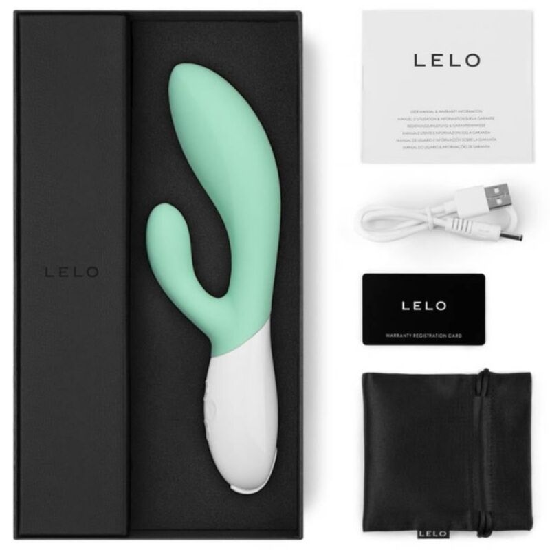 Vibromasseur rabbit double action point G et clitoris Ina — vue de dos