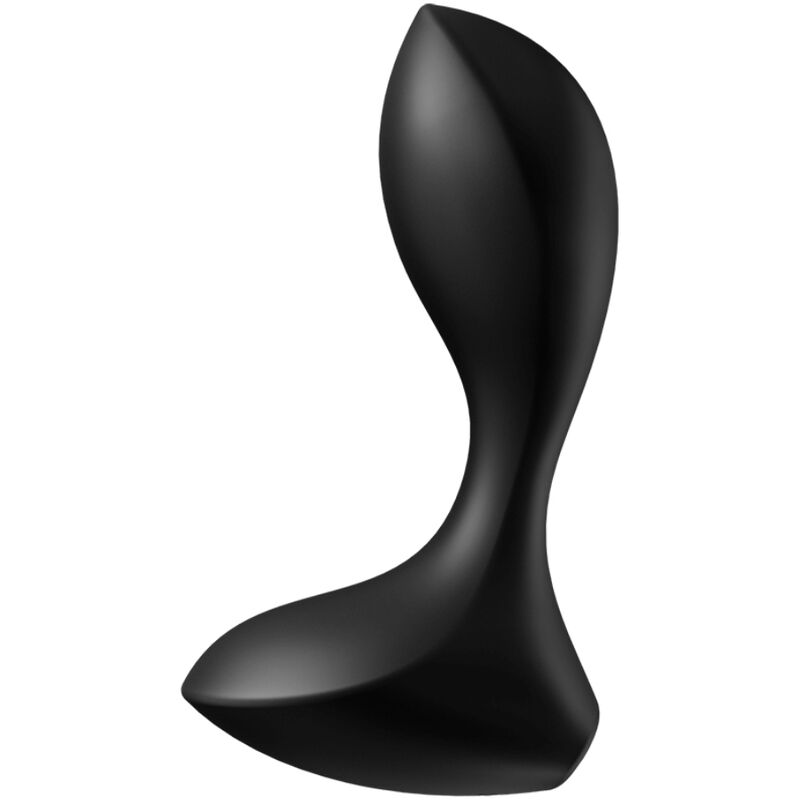 Plug anal vibrant en silicone à base large — détail texture surface