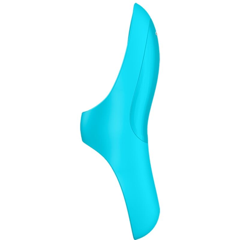Vibrateur doigt Teaser silicone médical 12 modes — vue de profil
