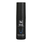 Flacon ID Velvet Body Glide noir trapu 50 ml, lubrifiant silicone soyeux longue duree peaux sensibles, etiquette argentee points bleus de face