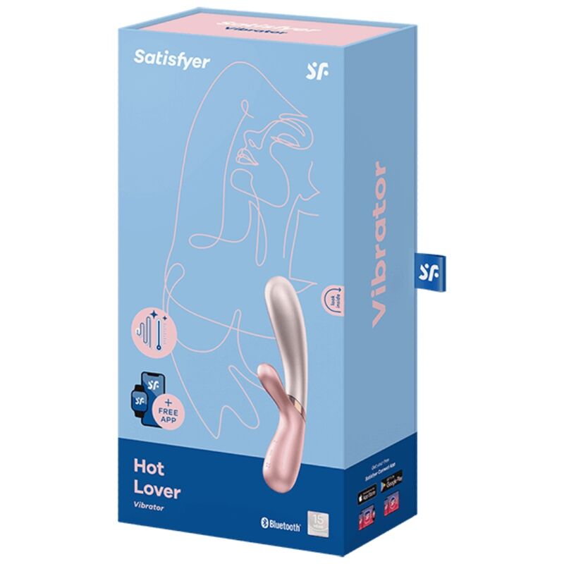 Vibromasseur rabbit chauffant connecté Hot Lover Satisfyer — vue de dos