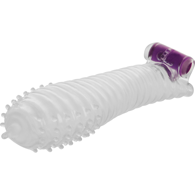 Gaine pénienne Ohmama texturée avec balle vibrante