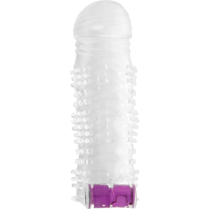 Gaine pénienne Ohmama texturée avec balle vibrante
