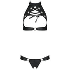 Ensemble fétichiste cuir écologique soutien-gorge et string — emballage produit