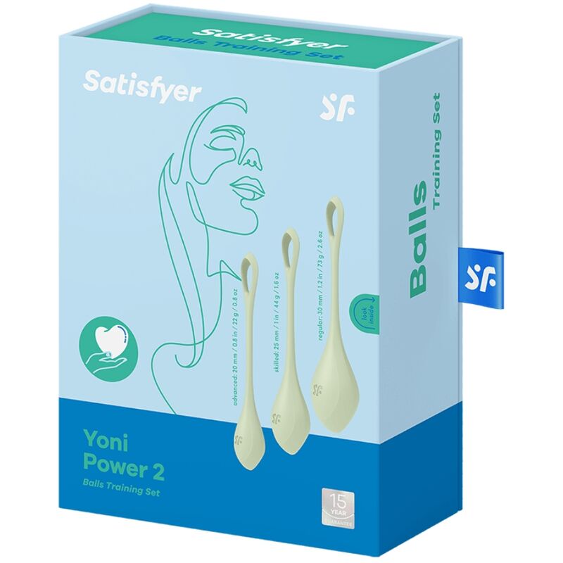 Coffret de boules de Kegel en silicone trois poids — vue rapprochée