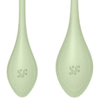 Coffret de boules de Kegel en silicone trois poids — détail texture surface