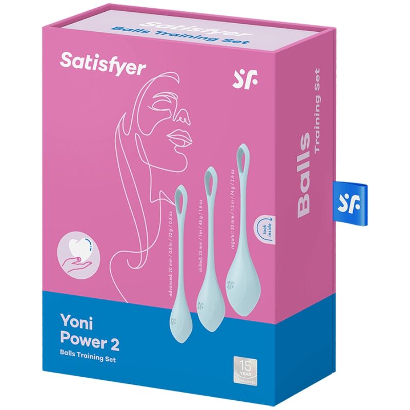 Coffret de boules de Kegel en silicone trois poids — vue de profil
