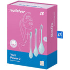 Coffret de boules de Kegel en silicone trois poids — vue de profil