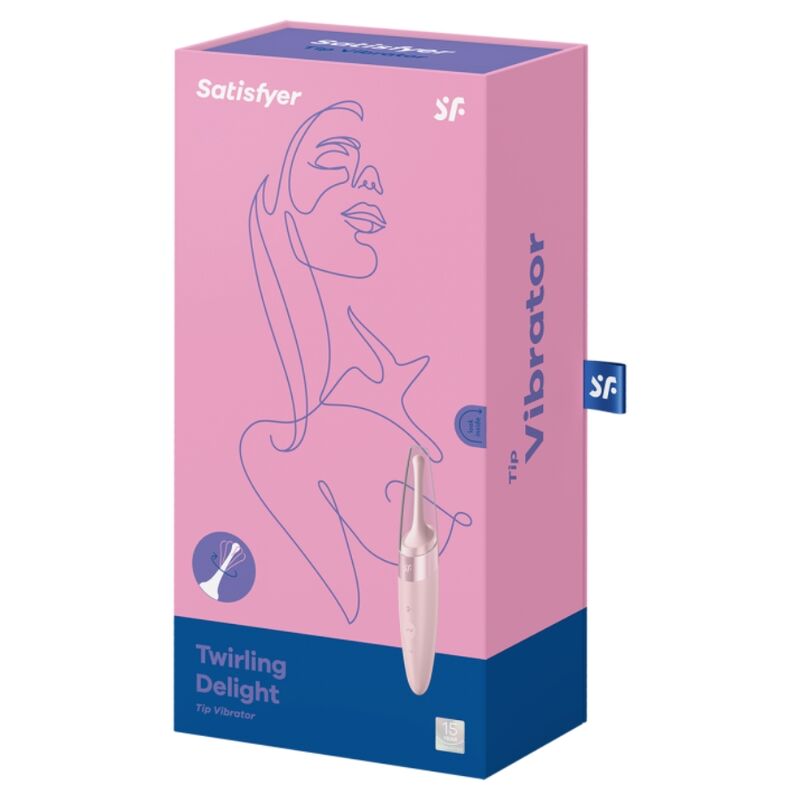 Vibrateur clitoridien Twirling Delight pointe rotative — vue de profil