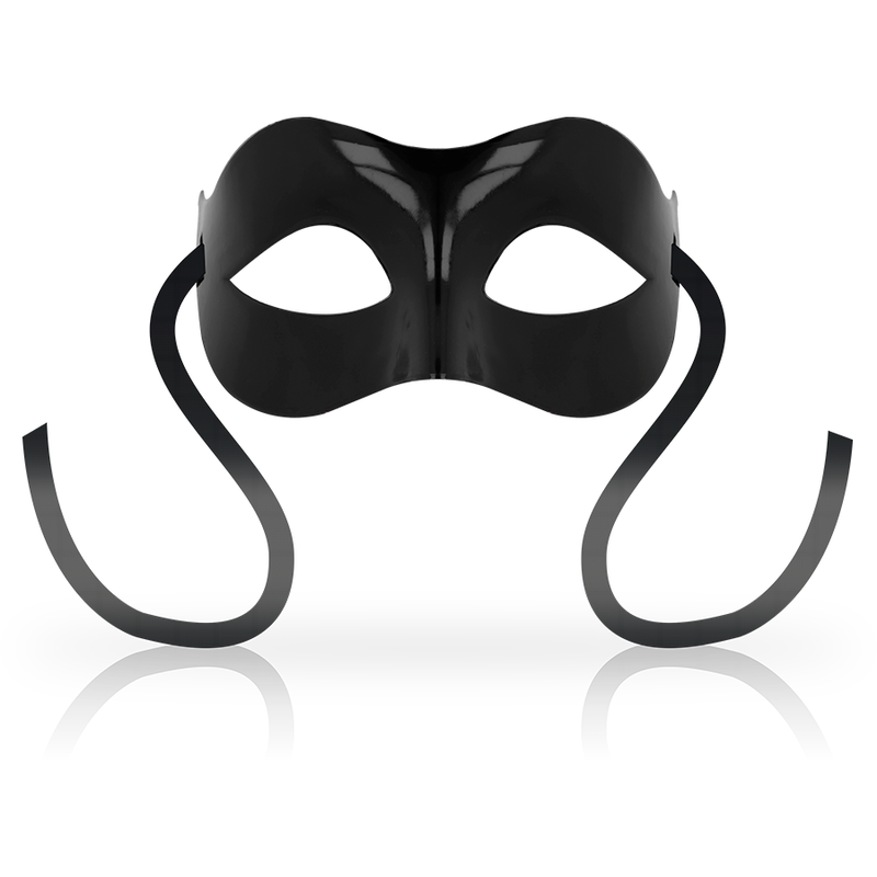 Masque loup noir classique à finition lisse — vue principale
