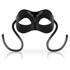 Masque loup noir classique à finition lisse — vue principale